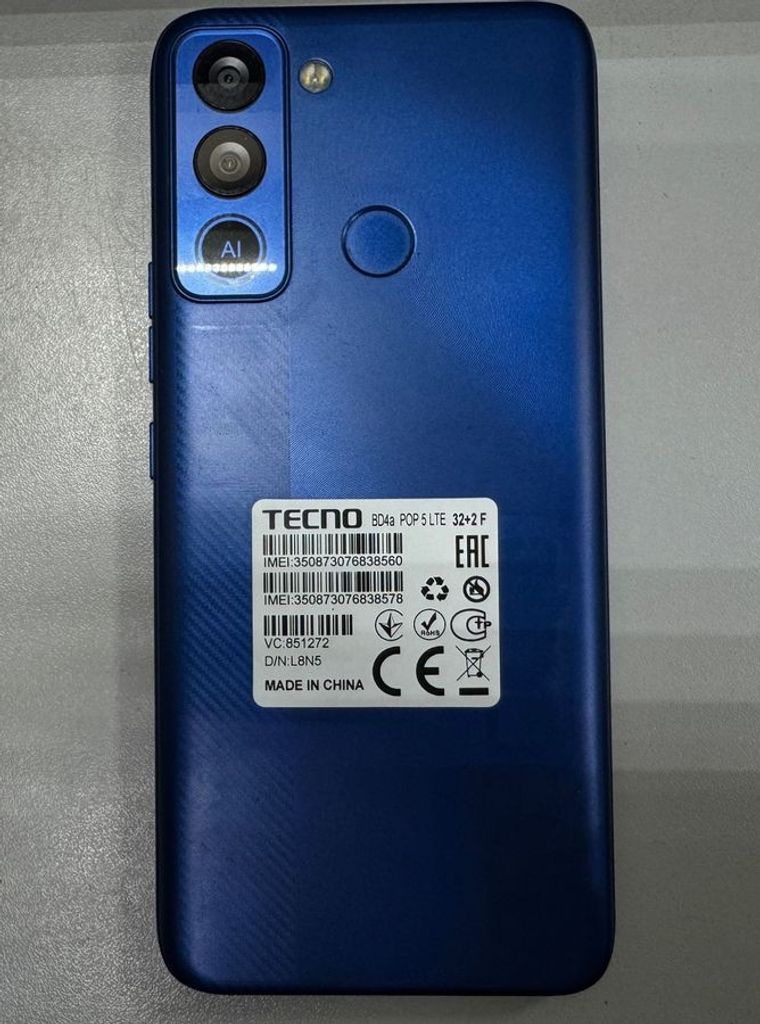 Объявление Tecno pop 5 2/32gb Б/У