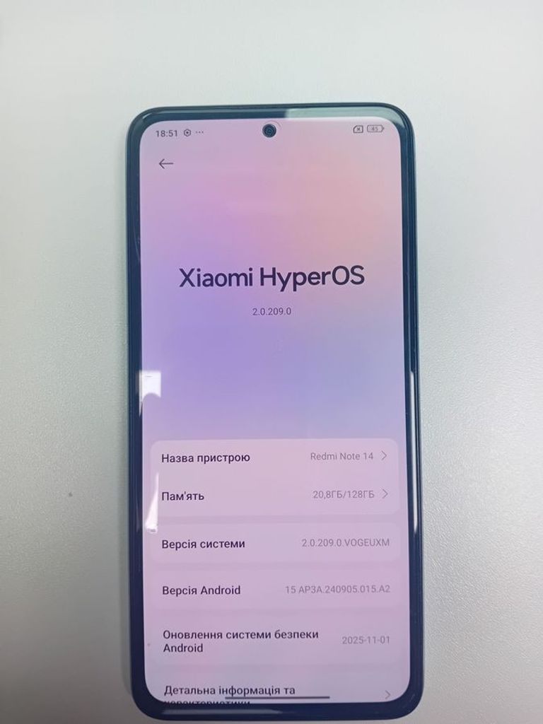Оголошення Xiaomi redmi note 14 6/128gb Б/У