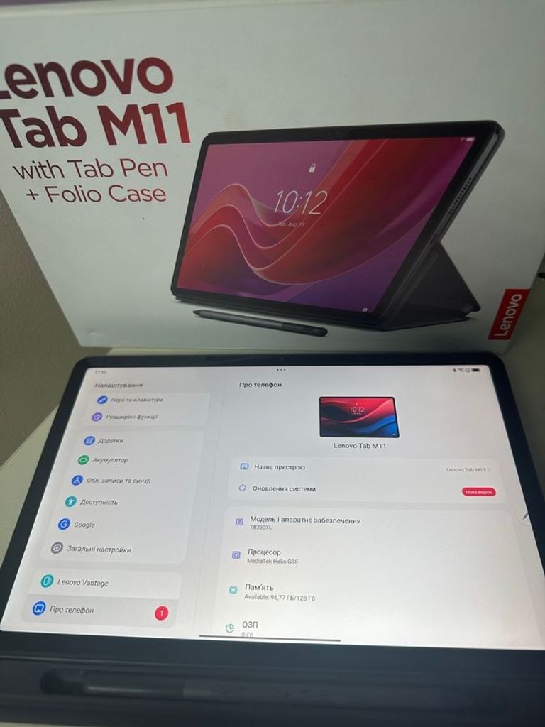Купити Lenovo tab m11 tb330xu 8/128gb lte + pen Б/У