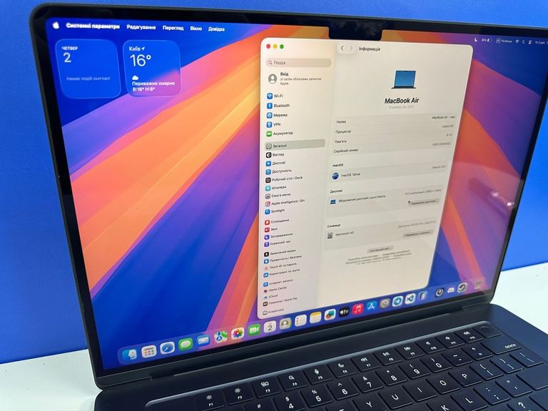 Apple 15,3"/ a2941/ m2 / ram8gb/ ssd256gb/ retina, truetone Код:01-200910027. Зображення 12