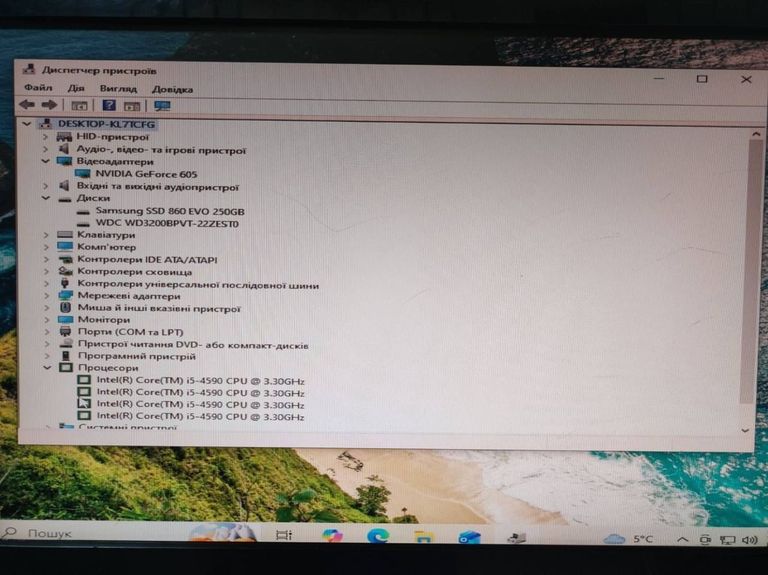 Объявление Пк intel core i5-4590/ram 8 gb/hdd відсутній/ssd 500 gb/nvidia 605 (geforce) 512 mb ddr3 64bit Б/У