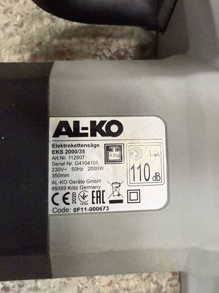 Al-Ko eks 2000/35 Код:01-200815521. Зображення 6