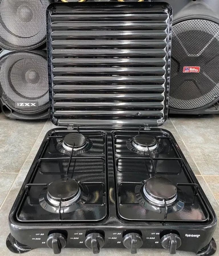 з кришкою Rainberg RB-2227 Чорний, Настільна плита для балонного газу Код:null. Зображення 8