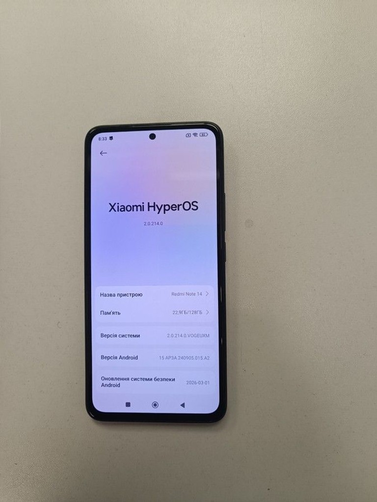 Объявление Xiaomi redmi note 14 6/128gb Б/У