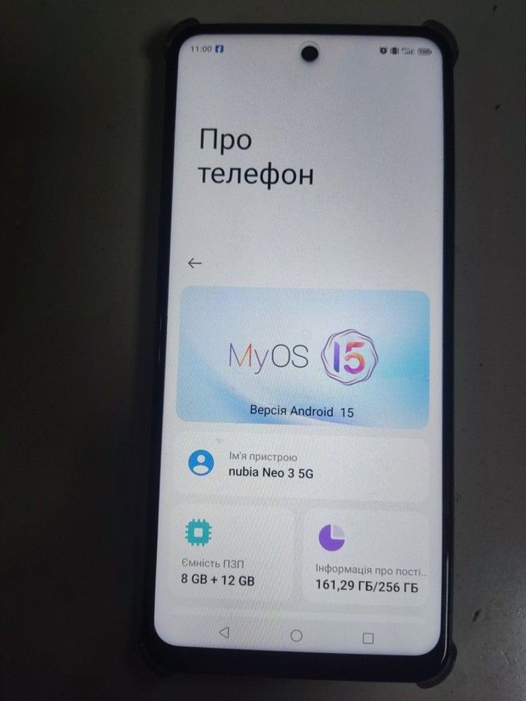 Оголошення Zte Nubia Neo 3 5G 8/256GB Shadow Black Б/У