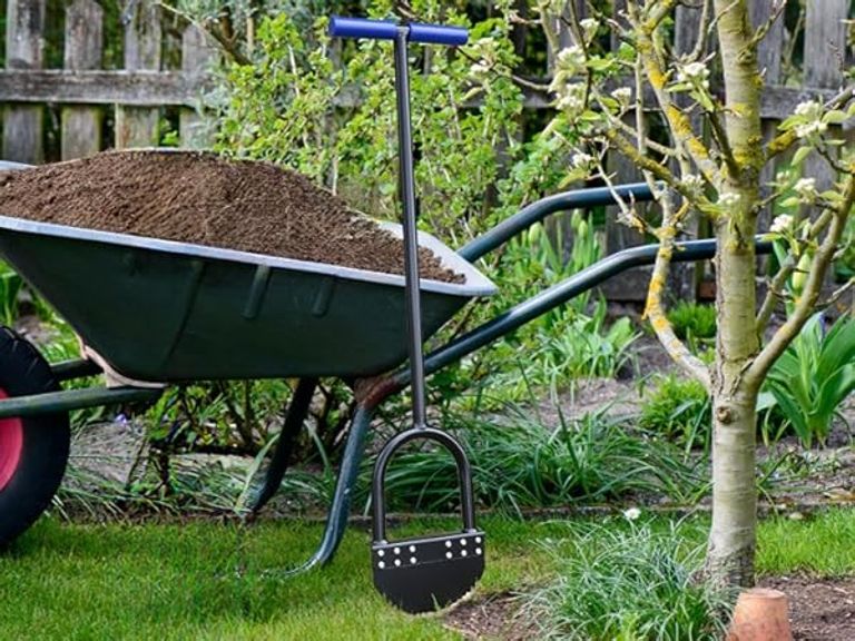 Купити 41-дюймовий ручний інструмент для точної обрізки країв газону з пружинним сталевим лезом, марганцевий сталевий обрізувач бордюрі Б/У