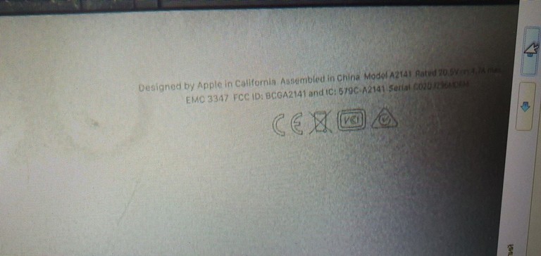 Apple macbook pro 16" 2019 a2141 core i7 2,6ghz/ram 16gb/ssd 512gb/intel graphics 630 Код:01-200928448. Зображення 6