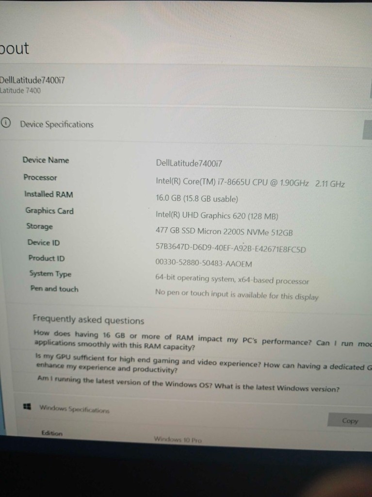 Dell Latitude 7400 Код:null. Зображення 4