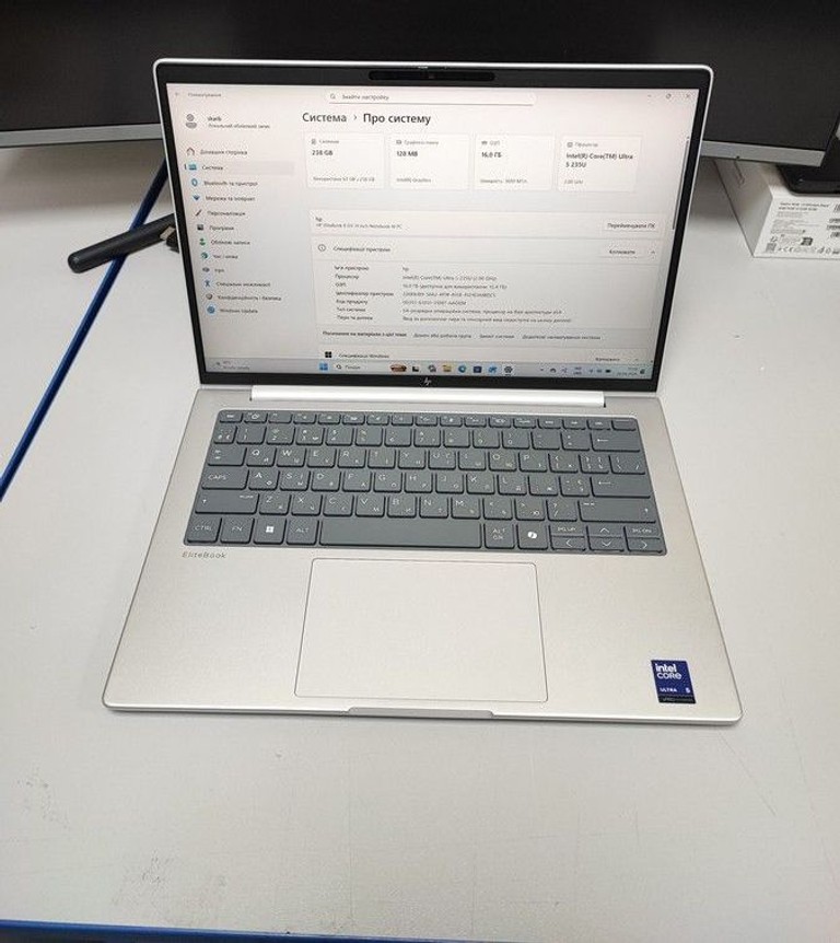 Купити Hp 14/core ultra 5 235u ddr5/16gb ddr5/hdd *відсутній/ssd 256 gb/*інтегрована Б/У