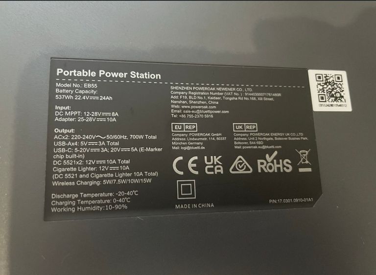 Дешево Bluetti eb55 portable power station 700w 537wh з ломбарду