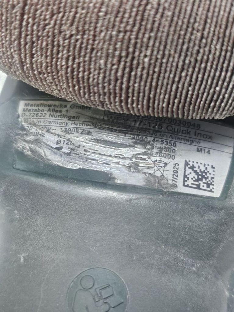 Дешиво Metabo WEV 17-125 Quick Inox RT (601092000) с ломбарда