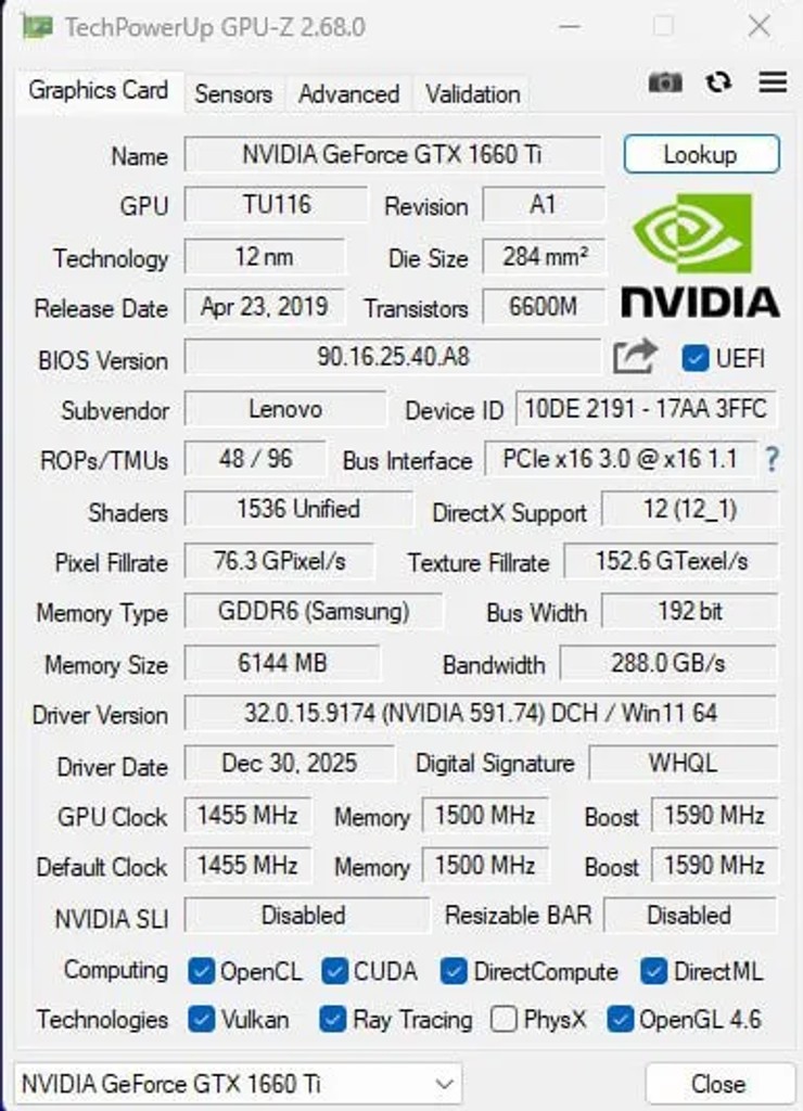 Lenovo Legion Y540 i5-9300H / GTX 1660 Ti / 16GB / ігровий ноутбук Код:null. Изображение 6