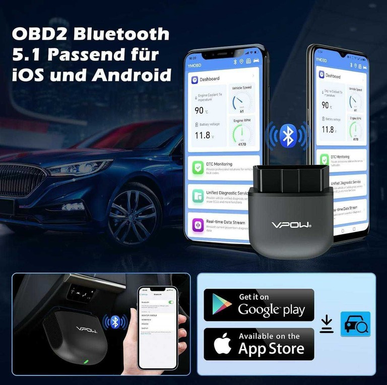 Vpow B65 OBD2 з Bluetooth 5.1 Код:null. Изображение 8