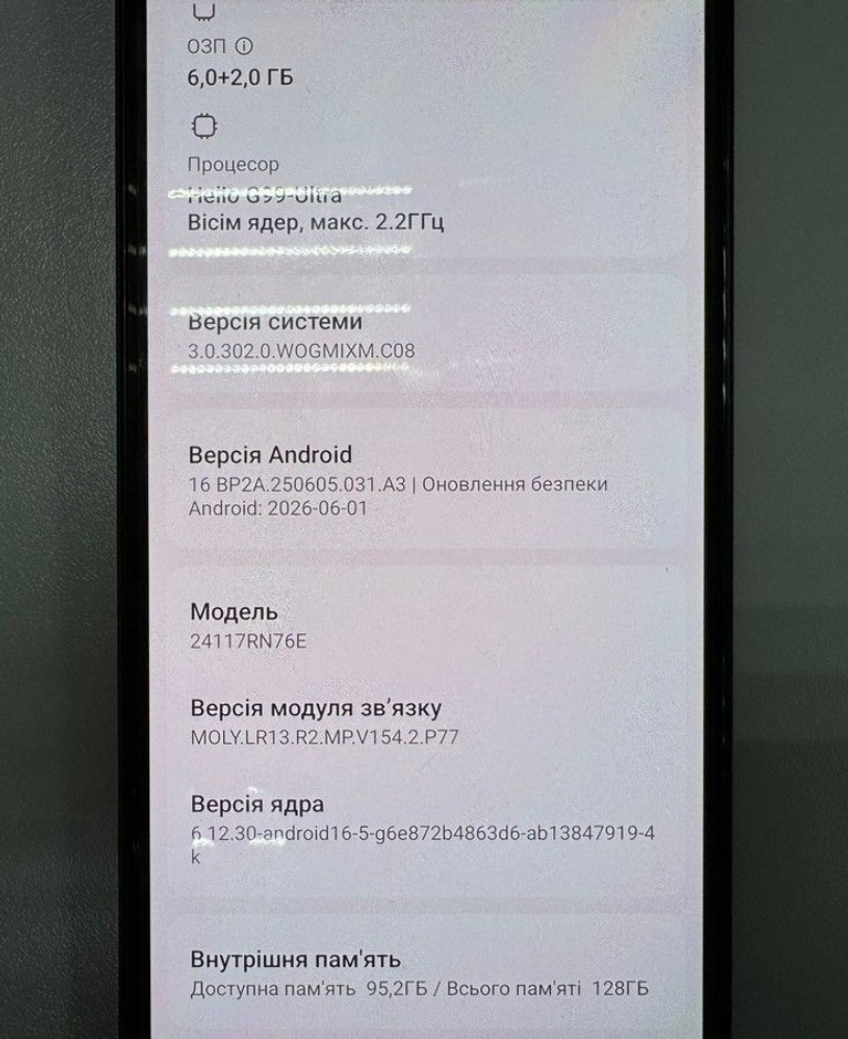 Оголошення Xiaomi redmi note 14 6/128gb Б/У