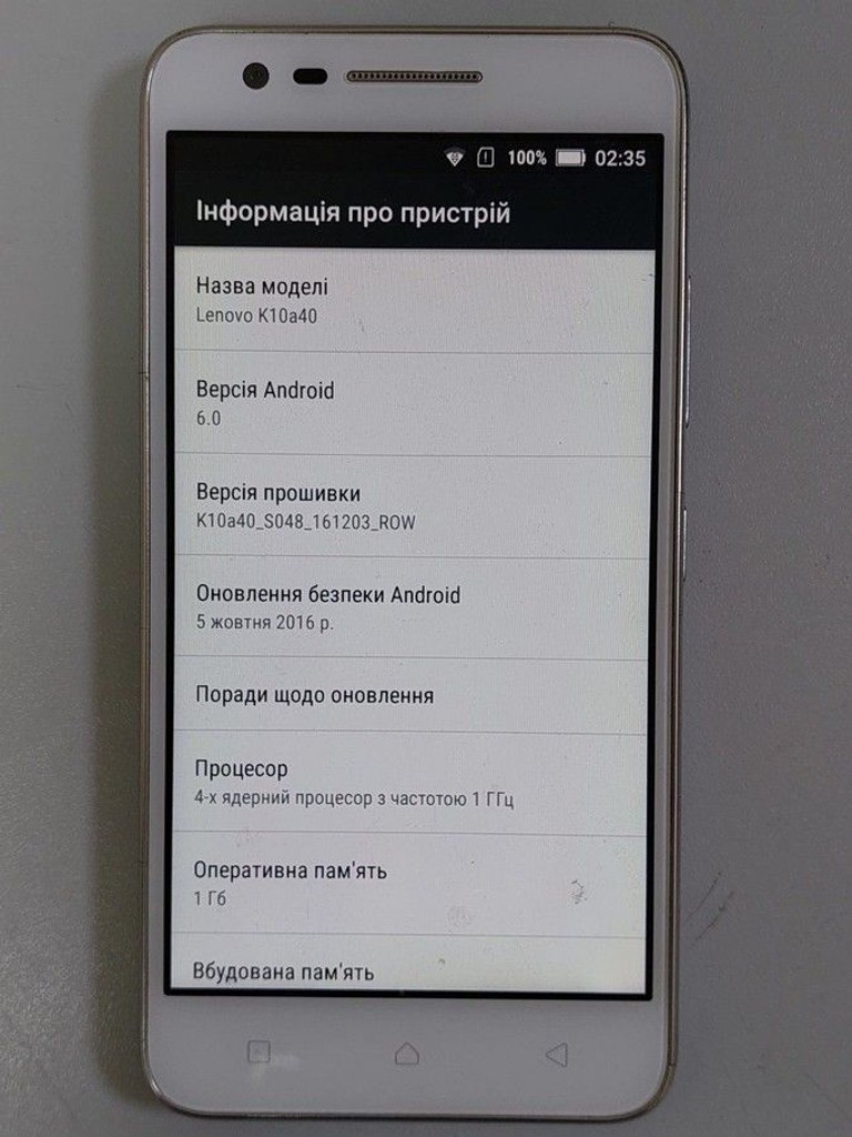 Оголошення Lenovo c2 k10a40 1/8gb Б/У