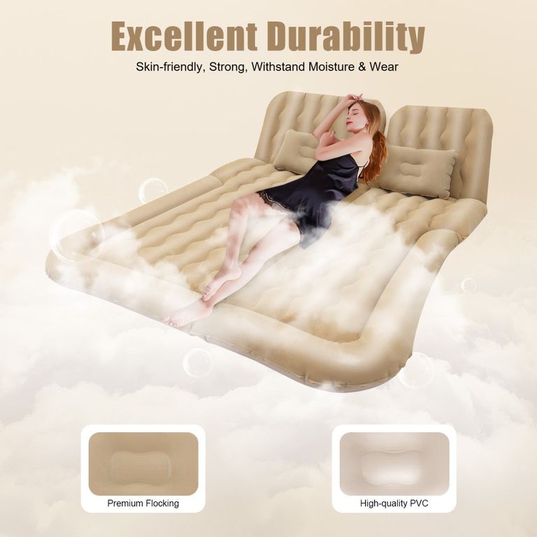 Надувний матрац HANGKAI для автомобіля, позашляховика, вантажівки з повітряним насосом та подушкою, сумка для зберігання, надувн Код:null. Изображение 9