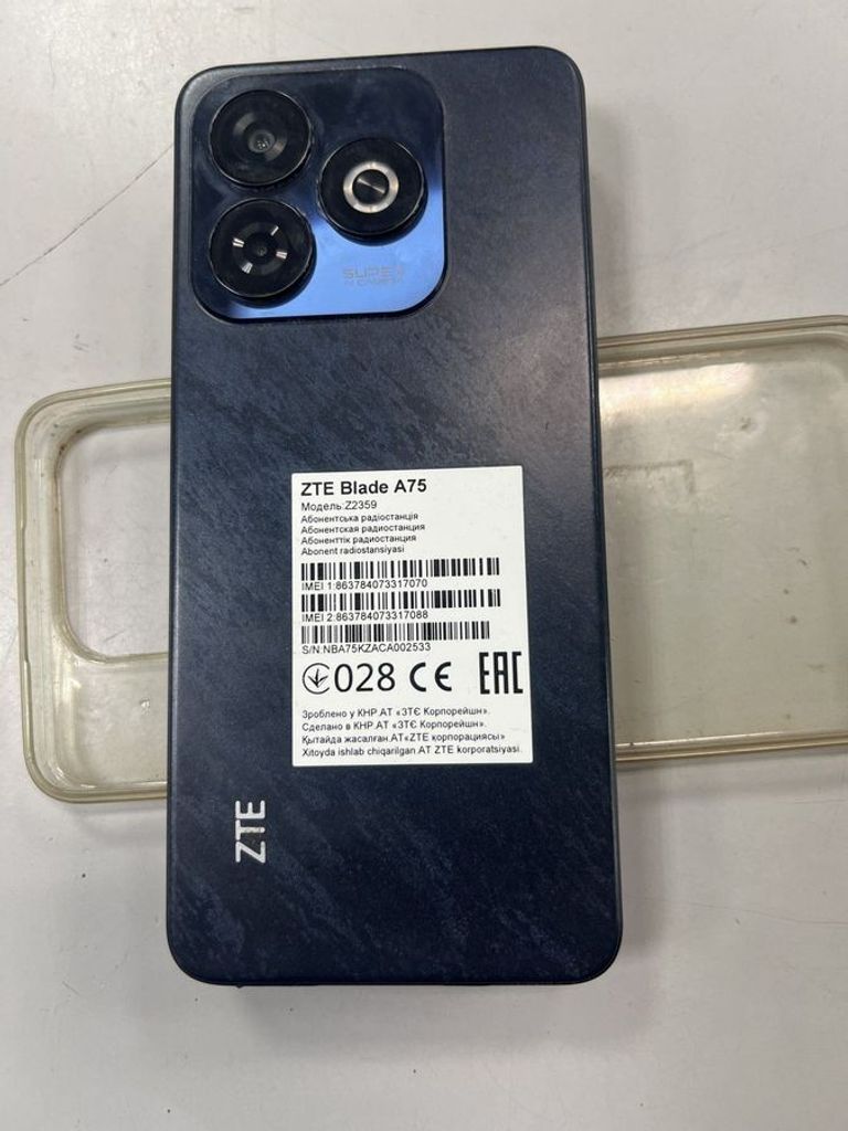 Оголошення Zte Blade A75 4/128GB Black Б/У