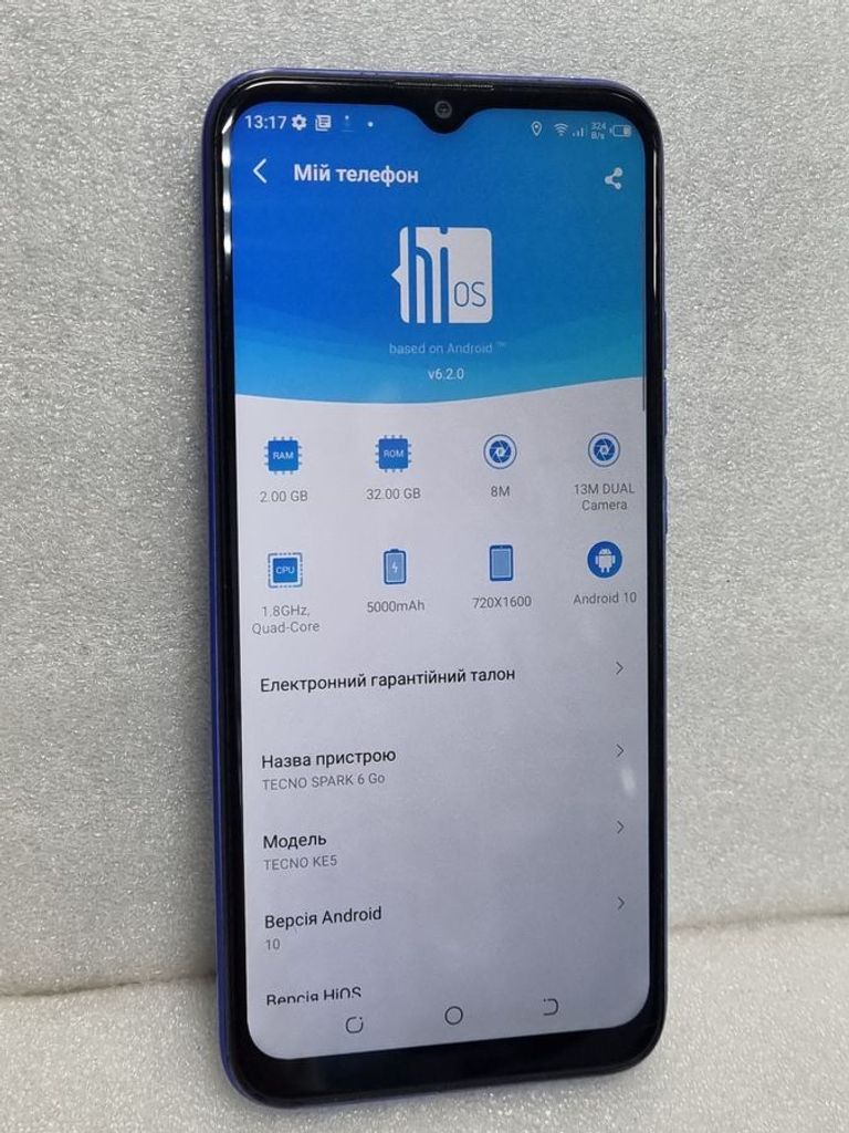 Дешево Tecno spark 6 go 2/32gb з ломбарду