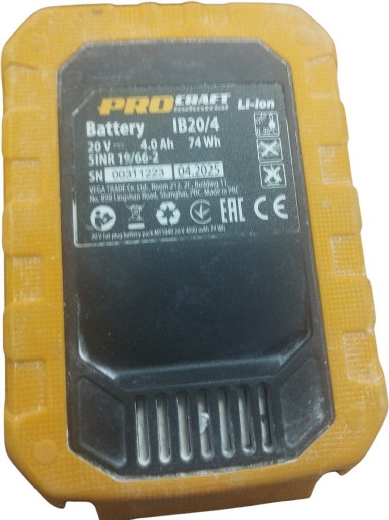 Оголошення Procraft ag125a + 1акб + зп Б/У