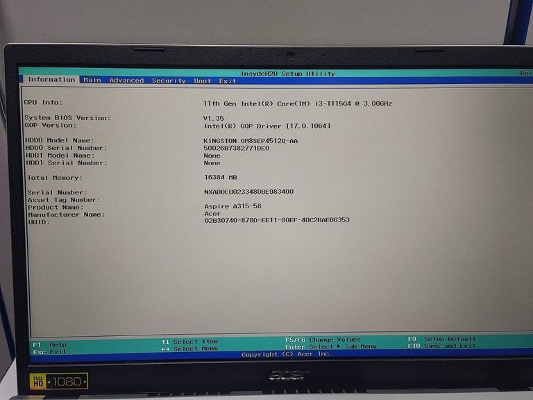 Acer екр. 15,6/core i3-1115g4 3,0ghz/ ram 16gb/ ssd 512gb/ intel uhd Код:01-200471102. Зображення 5
