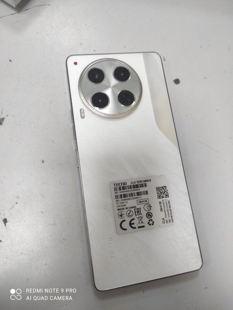 Оголошення Tecno camon 30 cl6 8/256gb basaltic Б/У