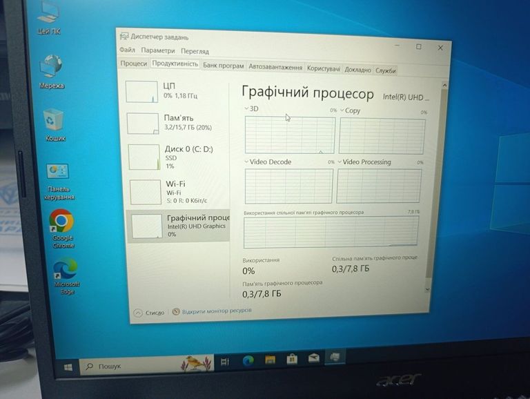 Дешиво Acer 15/core i5-13420h ddr5/16gb ddr5/ssd 1000 gb/*інтегрована с ломбарда