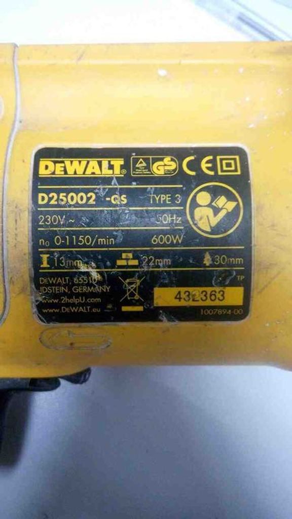 Оголошення Dewalt d25002k Б/У