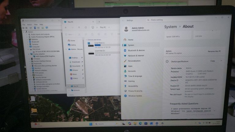 Оголошення Hp 15/ryzen 3 5300u ddr4/16gb ddr4/hdd *відсутній/ssd 512 gb/*інтегрована Б/У