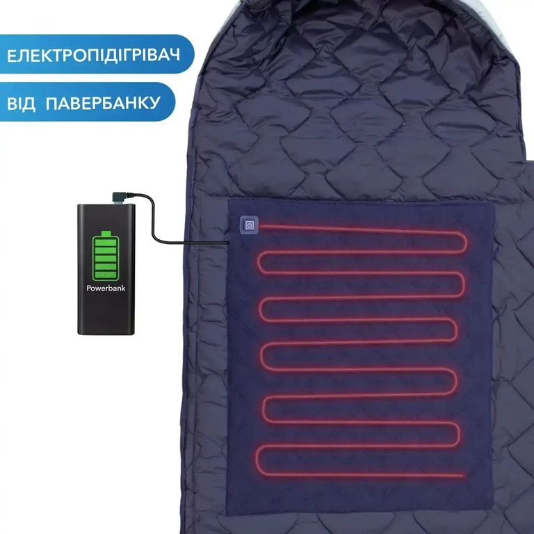 Оголошення Sleeping bag з підігрівом USB 215*65 Б/У