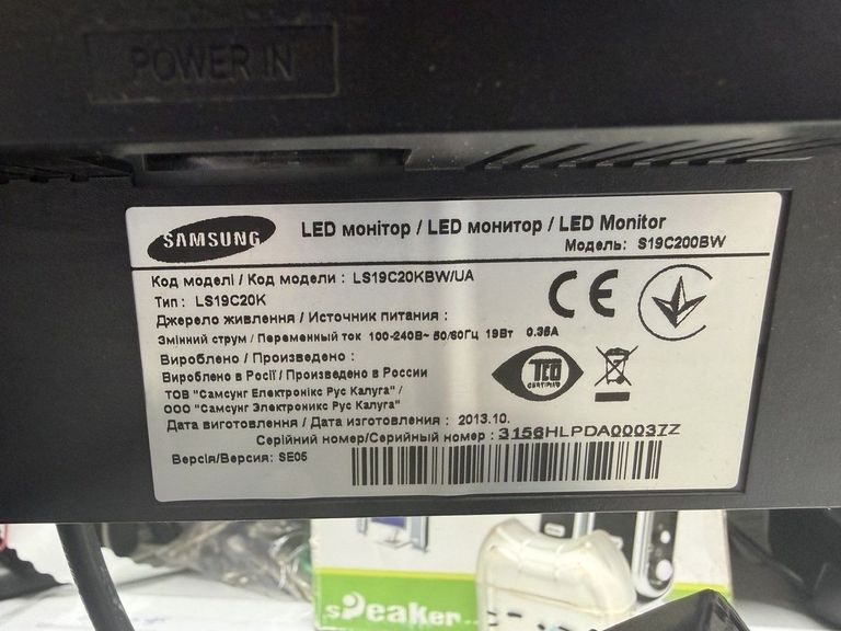 Дешево Samsung s19c200bw ls19c20kbw з ломбарду