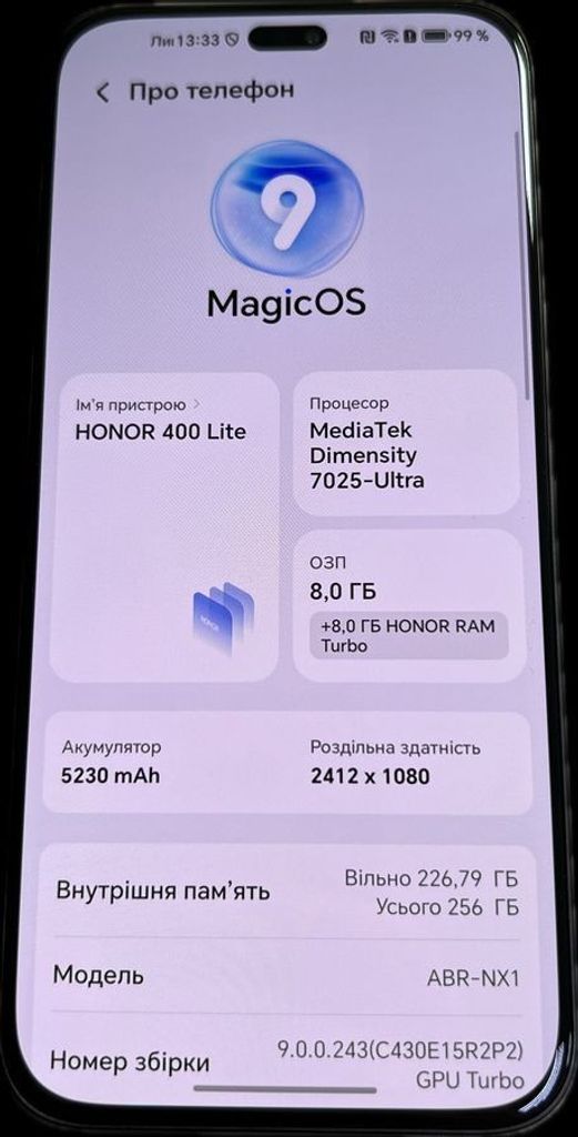 Дешиво Honor 400 lite 8/256gb с ломбарда