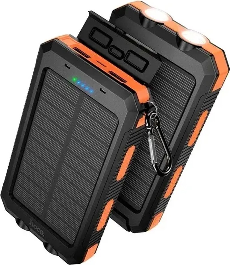 Дешево Павербанк HOCO J164 Platinum Solar 8000mAh 2USB/Type-C із сонячною панеллю та ліхтариком з ломбарду