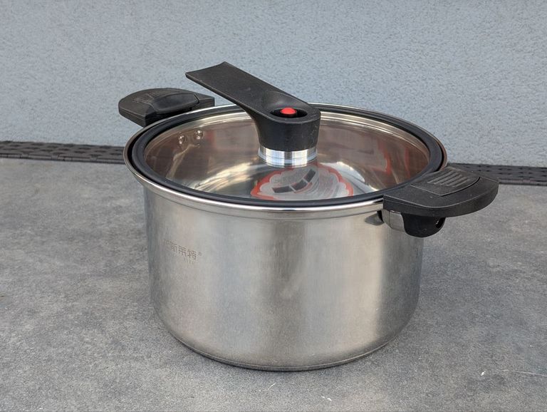 Дешиво Міцна каструля з нержавіючої сталі з кришкою, сучасний посуд для тушкування з подвійною ручкою, який можна мити в посудомийній м с ломбарда