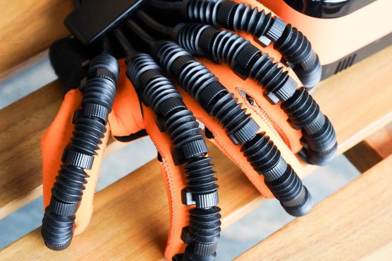 Робот тренажер для лівої руки та пальці, врозмір XL. Акумуляторний. Реабілітація після травм з дзеркальною перчаткою. Код:null. Зображення 4