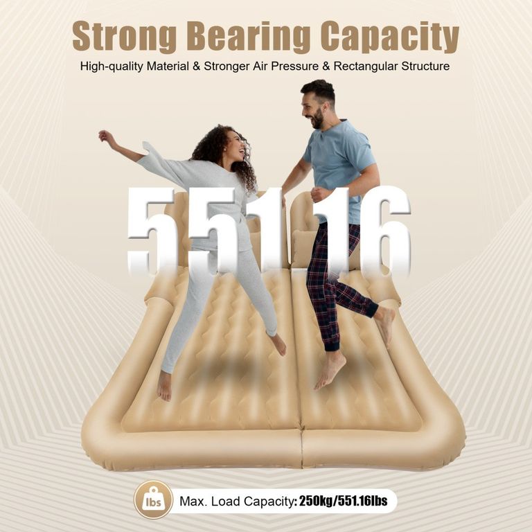 Надувний матрац HANGKAI для автомобіля, позашляховика, вантажівки з повітряним насосом та подушкою, сумка для зберігання, надувн Код:null. Изображение 8