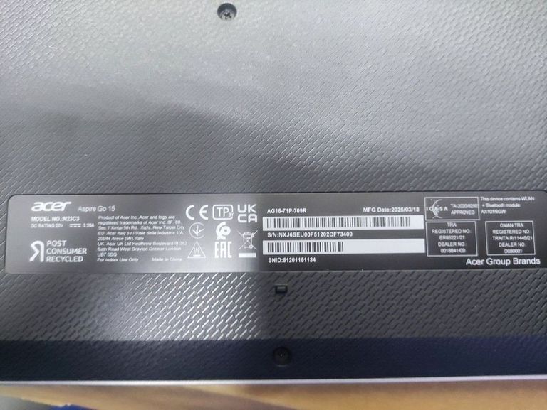 Acer 14/core i7-13620h ddr5/16gb ddr3/hdd *відсутній/ssd 512 gb/*інтегрована Код:01-200809209. Изображение 7