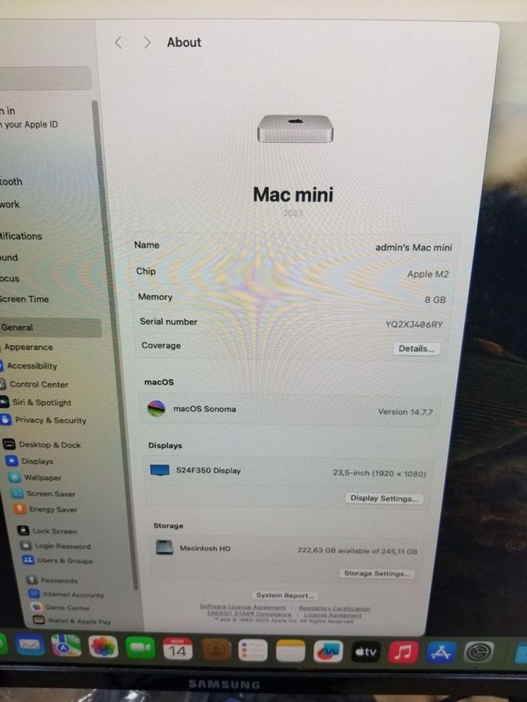 Apple mac mini a2686 mmfj3 m2/8core/ram 8gb/ssd256gb Код:01-200738308. Зображення 5