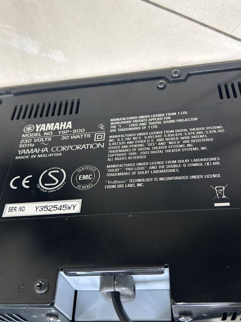 Объявление Yamaha YSP-800 Б/У