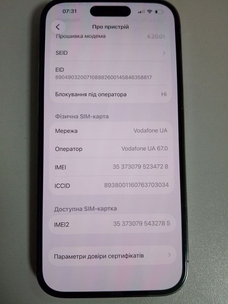 Apple iphone 14 pro 128gb Код:01-200878253. Зображення 7