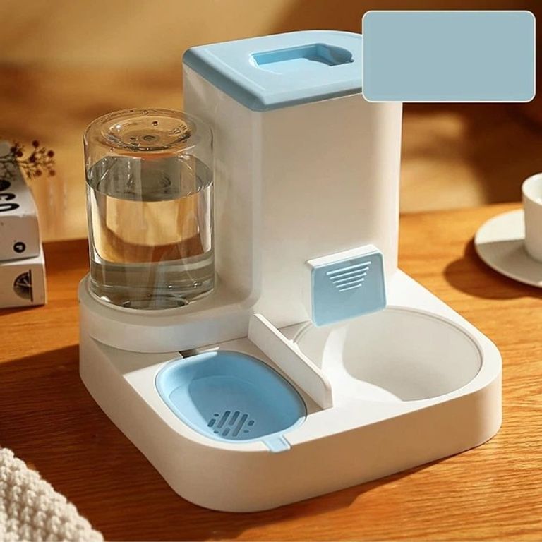 Дешево Автоматична миска-дозатор напувалка 2в1 для корму та води для котів та собак з ломбарду