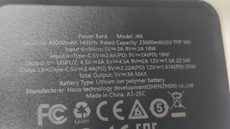 Hoco j86 40000mah 22.5w Код:01-200913940. Зображення 5