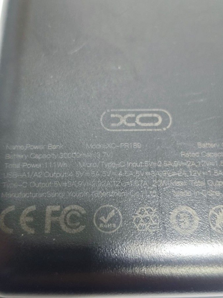 Объявление Xo PR189 30000mAh 22.5W Black Б/У