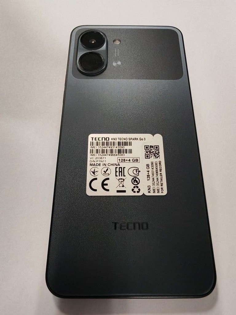 Объявление Tecno Spark Go 3 4/128GB Ink Black (4894947105272) Б/У