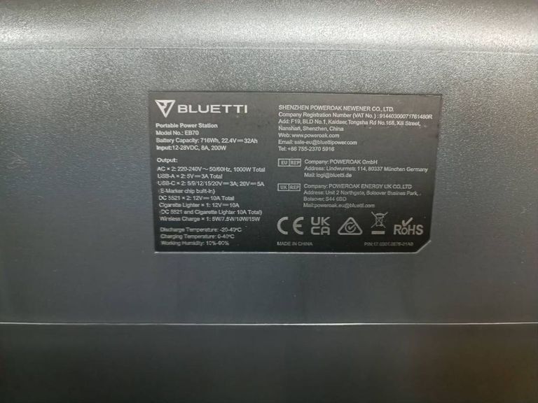 Оголошення Bluetti poweroak eb70 Б/У