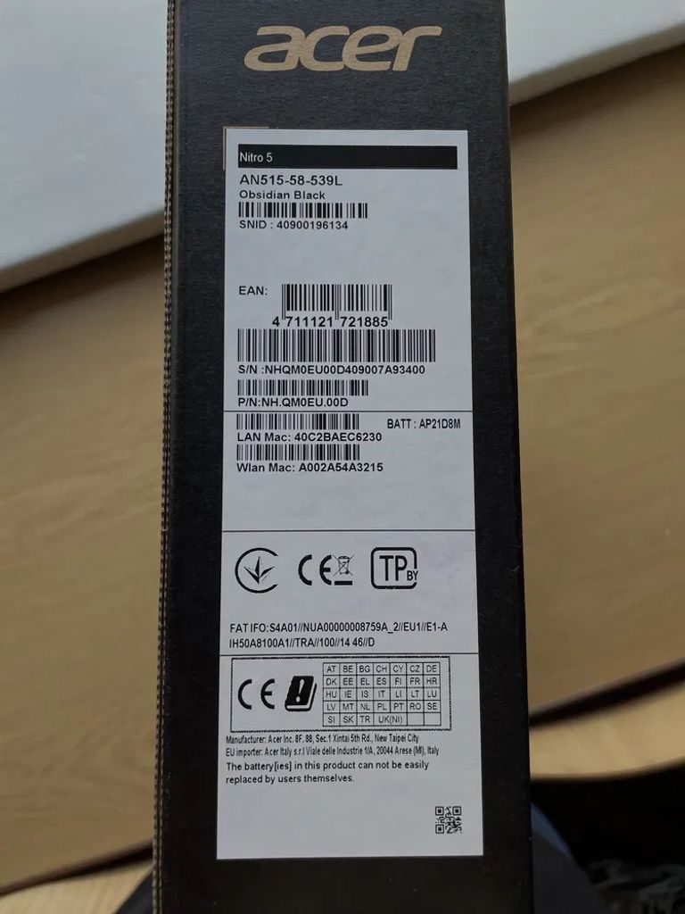 Acer Nitro 5 RTX 4060, Core i5/16/512 Код:null. Изображение 8