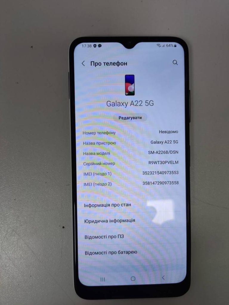 Samsung galaxy a22 5g sm-a226b 4/64gb Код:01-200342021. Зображення 5