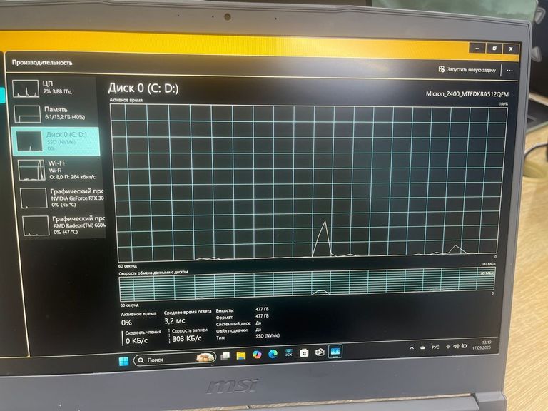 Msi 15/ryzen 5 7535hs ddr5/16gb ddr5/ssd 500 gb/geforce rtx3050 4gb Код:01-200631969. Изображение 8