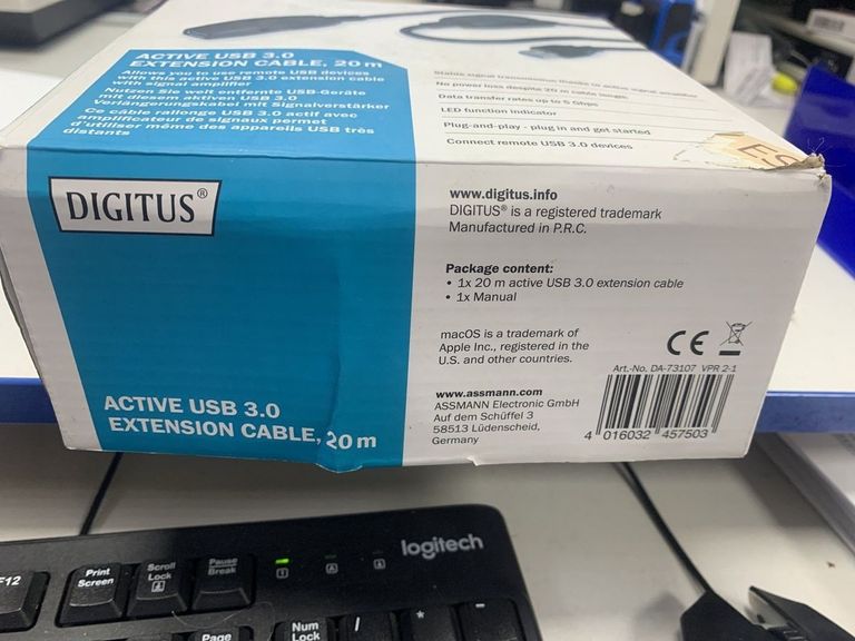 Дешиво Digitus digitus usb 3.0 active cable, a/m-a/f/ 20m / da-73107 с ломбарда