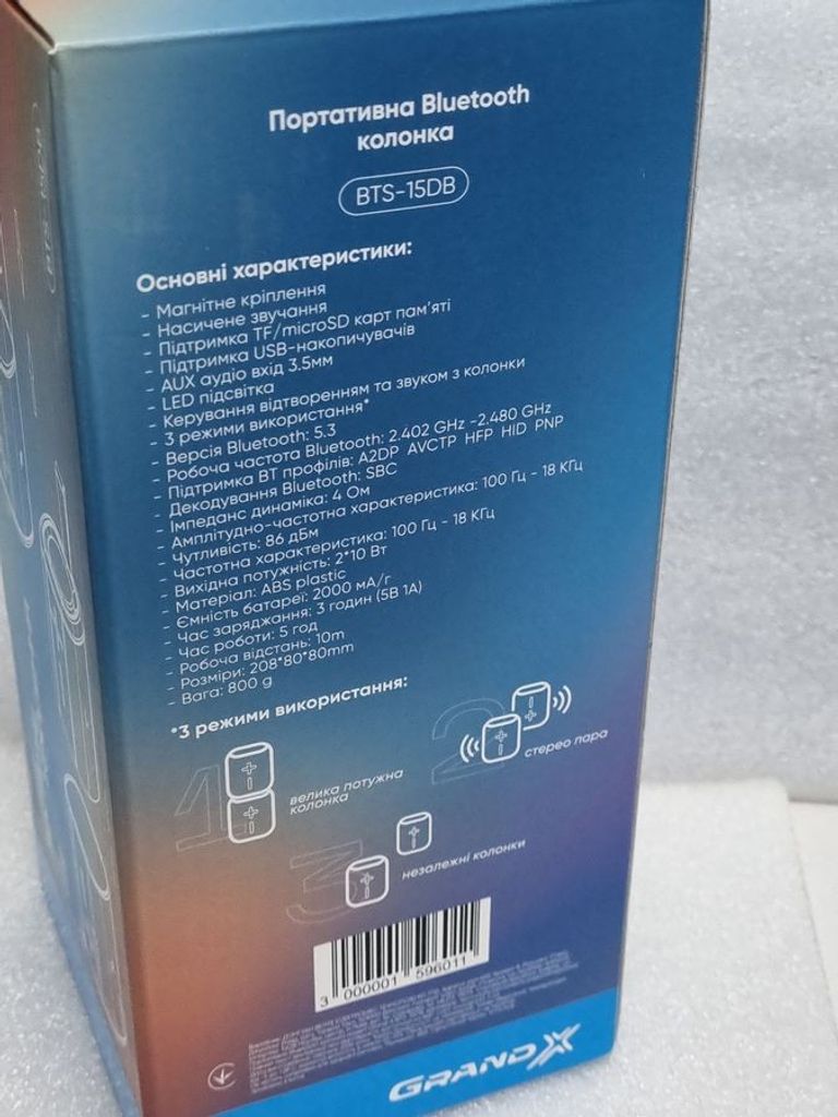 Оголошення Grand-x BTS-15DB Б/У