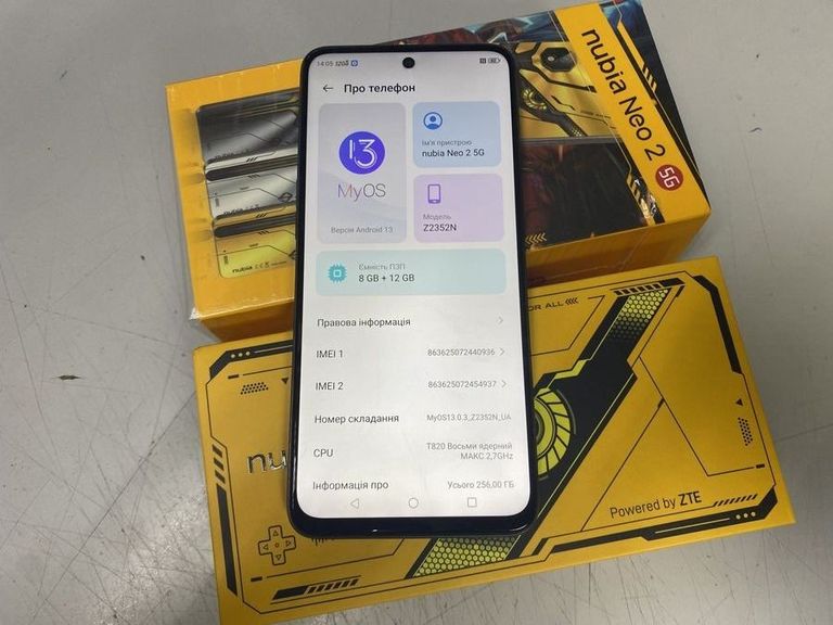 Дешево Zte nubia Neo 2 5G 8/256GB Storm Gray з ломбарду